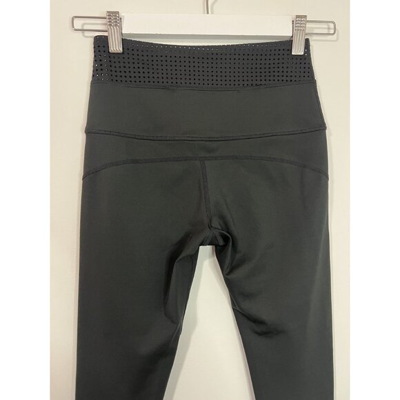 Splits 59 Black Perforated Waist Detail High Rise 7/8 Leggings Size XS - Picture 8 of 8